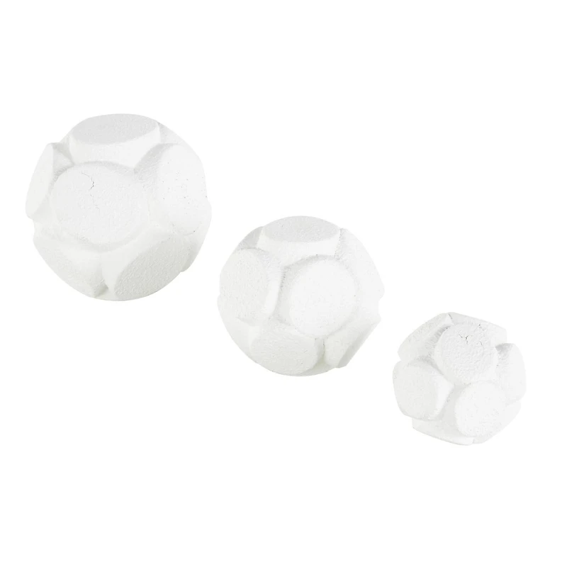 White Resin Textured Orbs Set