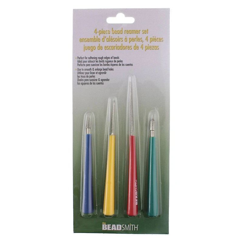 The Beadsmith® 4 Piece Bead Reamer Set