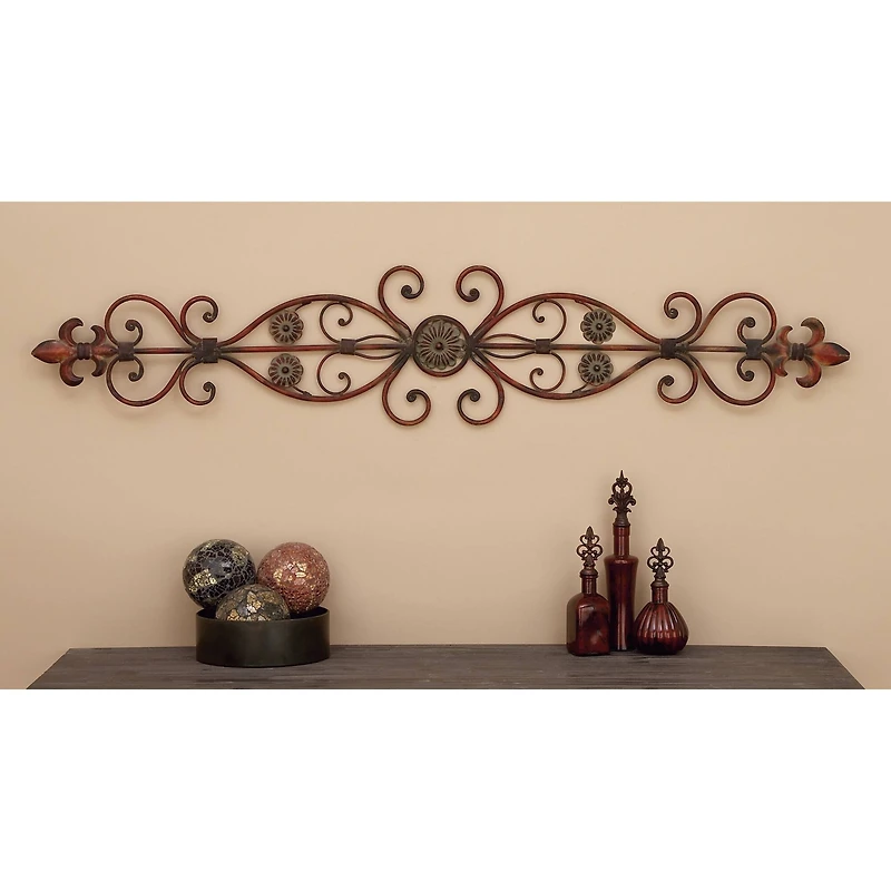 54" Brown Metal Rustic Wall Décor