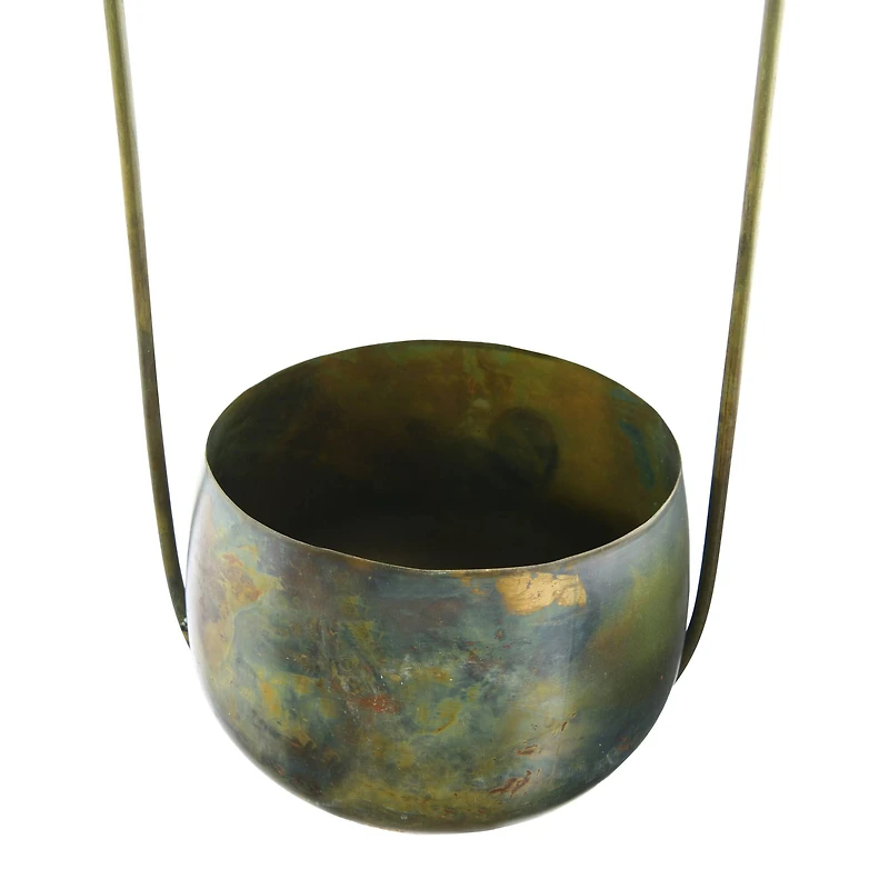 Hello Honey® 20" Oxidized Metal Hanging Planter