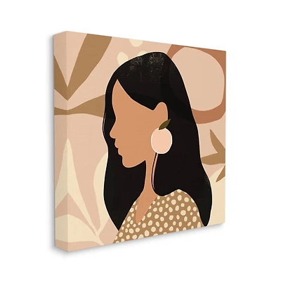 Stupell Industries Woman With Peach Earring Canvas Wall Art