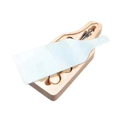 Craft Express 6 Piece Wine & Cheese Tool Set with Glass Cutting Board