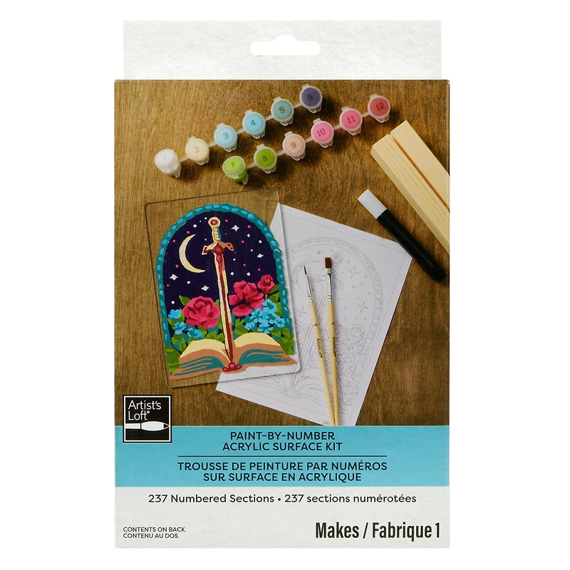 Sword & Book Paint-by-Number Acrylic Surface Kit by Artist's Loft®