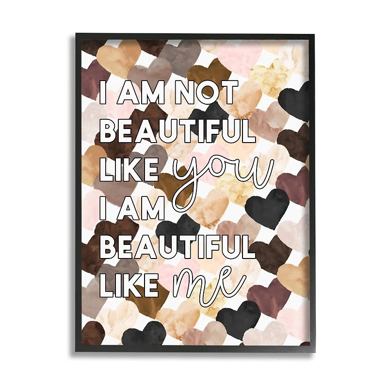 Stupell Industries Beautiful Like Me Black Framed Wall Art