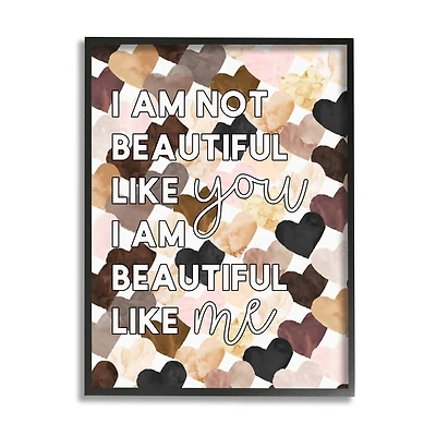 Stupell Industries Beautiful Like Me Black Framed Wall Art