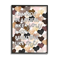 Stupell Industries Beautiful Like Me Black Framed Wall Art