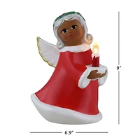 9" Nostalgic Ceramic Lit Angel
