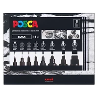 POSCA All Black Paint Marker Set