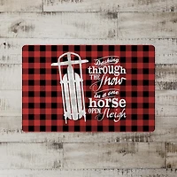 Open Sleigh Buffalo Print 27x18 Floor Mat