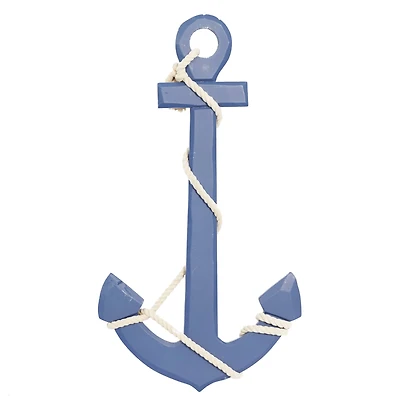 Blue Coastal Anchor Wood Wall Décor
