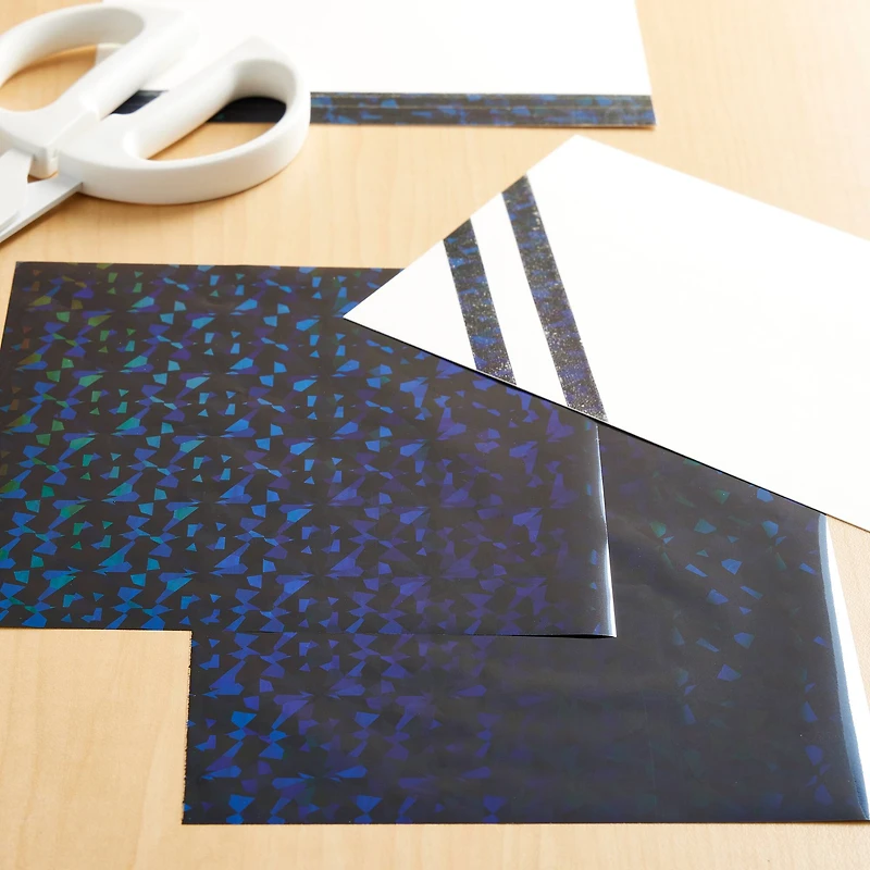 Black Holographic Foil Transfer Sheets by Recollections™, 5.5" x 5.5"