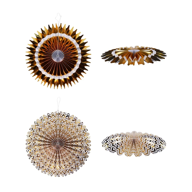 Gold Print Rosette Décor Kit by Celebrate It™