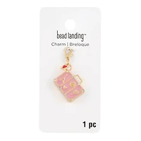 Pink Suitcase Charm by Bead Landing™