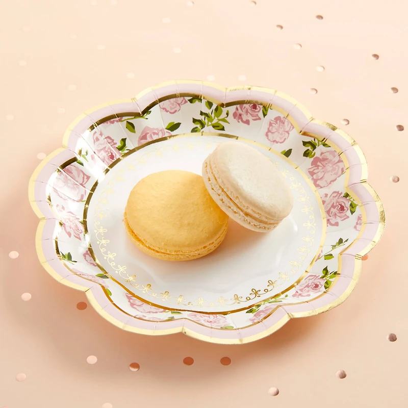 Kate Aspen® 7" Pink Tea Time Whimsy Paper Plates, 32ct.