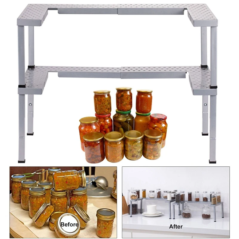 NEX™ Spicy Shelf Patented Stackable Organizer Adjustable Spice Rack
