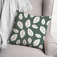 White Leaf Sage 18" x 18" Throw Pillow