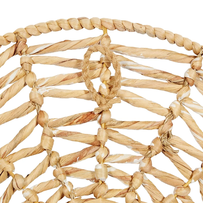 Set of 3 Cream Dried Plant Material Coastal Style Wall Decor, 20", 24", 28"