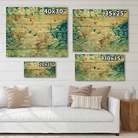 Designart - Abstract Chandelier In The Form of Balls I - Modern Print on Natural Pine Wood