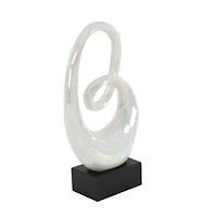 21" White Porcelain Abstract Sculpture