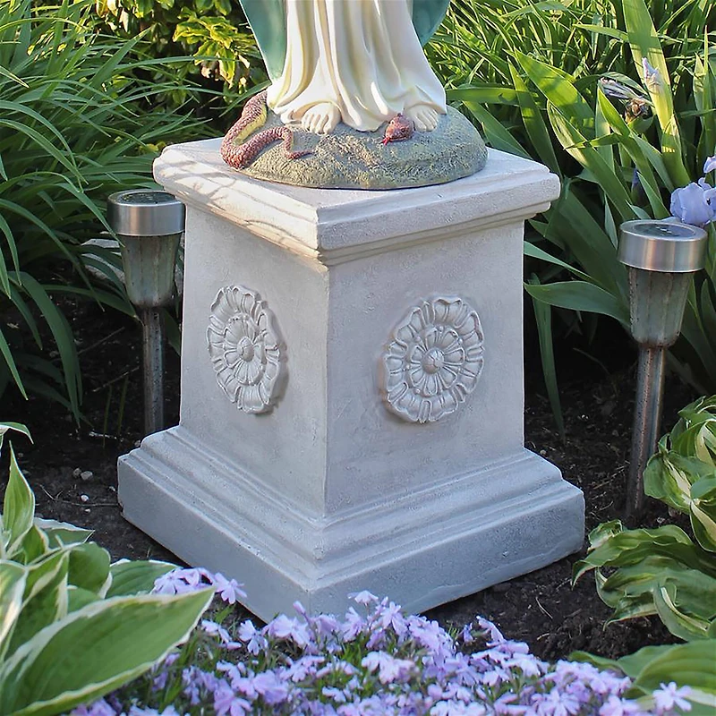 Design Toscano 13" English Rosette Garden Sculptural Plinth