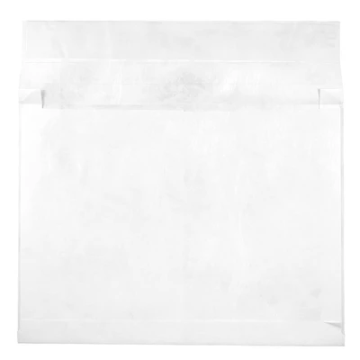 JAM Paper White Tyvek® Expandable Peel & Seal Closure Booklet Envelopes