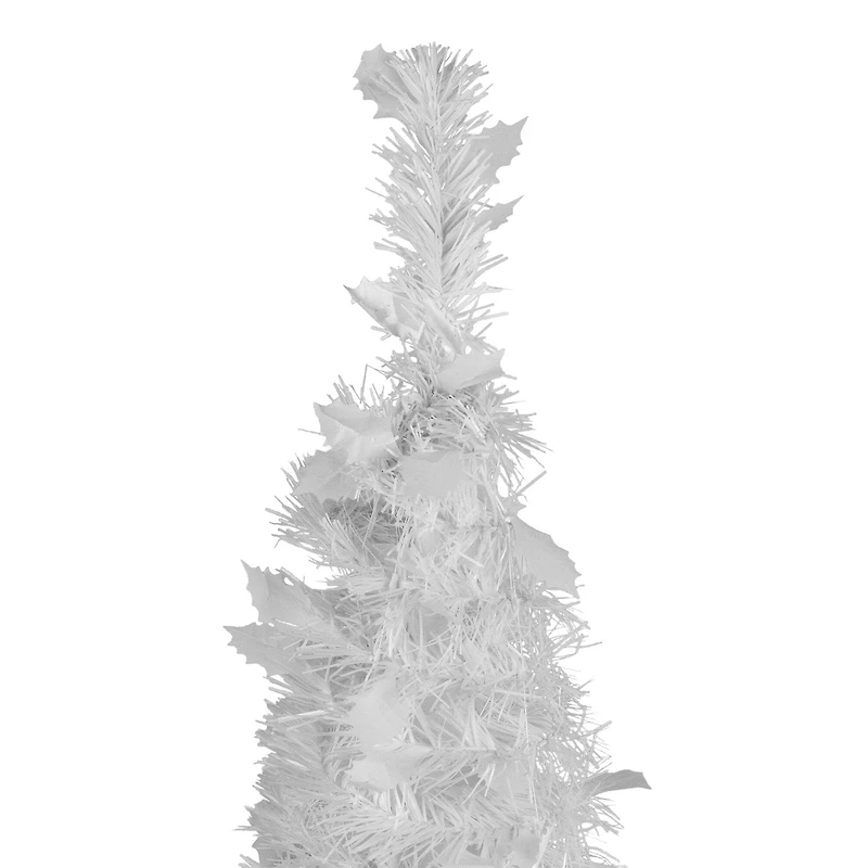 6ft. Unit White Tinsel Pop-Up Artificial Christmas Tree