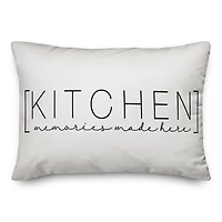 Kitchen Memories Made Here 20" x 14" Throw Pillow
