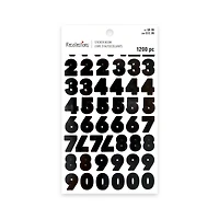 Black, Gold, Silver & White Block Number Stickers by Recollections™