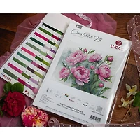 Luca-S The Charm of Peonies Counted Cross Stitch Kit