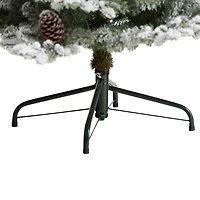 7.5ft. Pre-Lit Flocked Alaskan Artificial Christmas Tree, White LED Lights