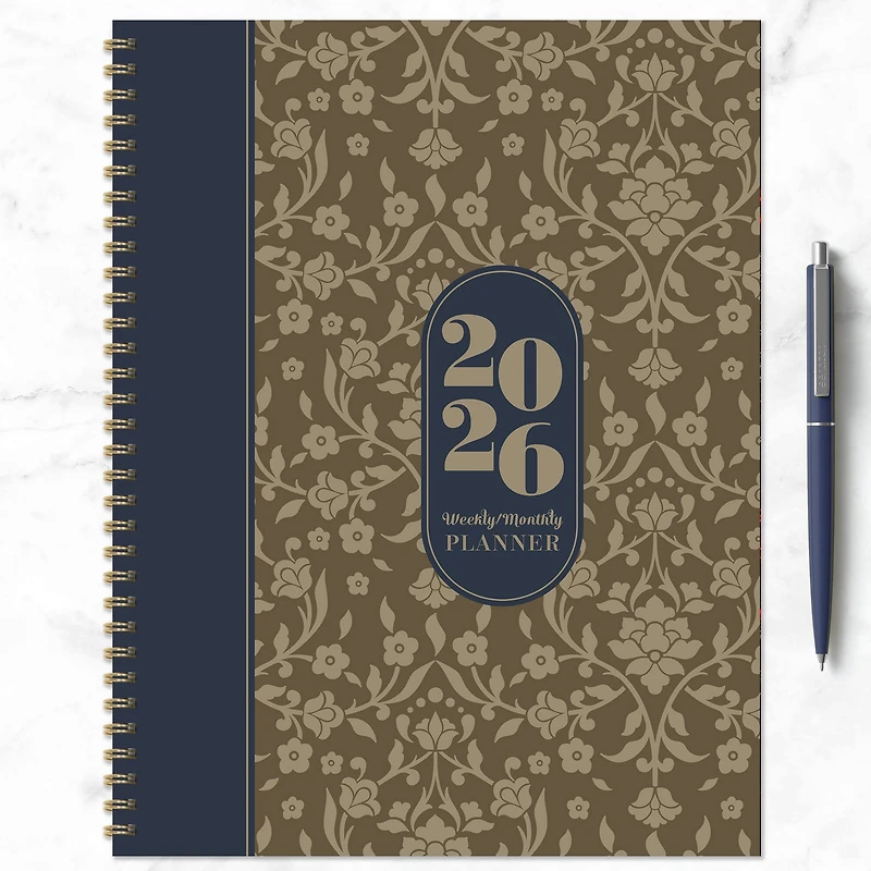 2026 Bonjour Book of Blooms Large Weekly Monthly Planner