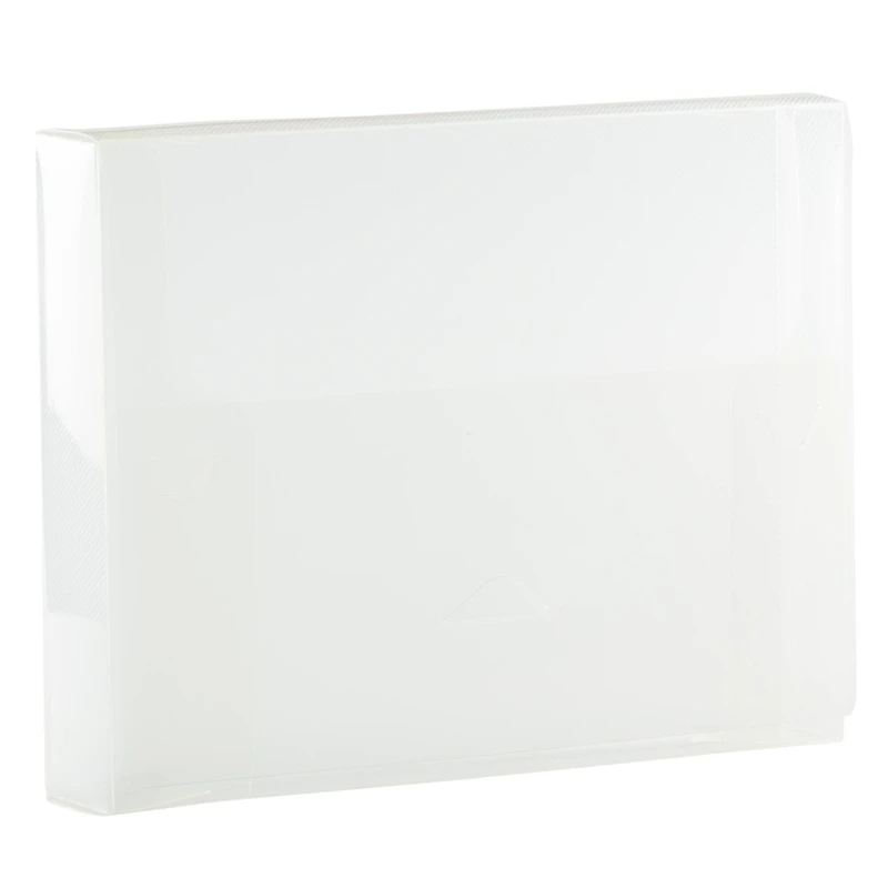 JAM Paper Clear Grid Letter Booklet Plastic Portfolio with Tuck Flap Closure 9.5" x 12.375"