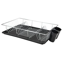 Kitchen Details 3-Piece Chrome Dish Rack with Tray