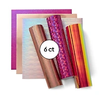 Cricut® Permanent Holographic Vinyl, Pink Sampler