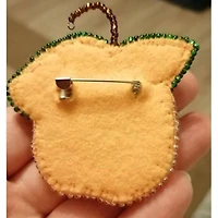 Crystal Art Beadwork Kit For Creating Broоch Apricot