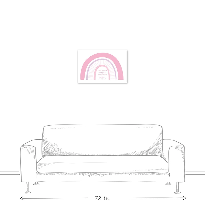 Pink Rainbow Delight 36" x 24" Canvas Wall Art