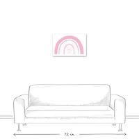 Pink Rainbow Delight 36" x 24" Canvas Wall Art