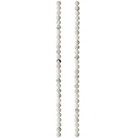 White & Gray Matte Howlite Round Beads, 4mm by Bead Landing™