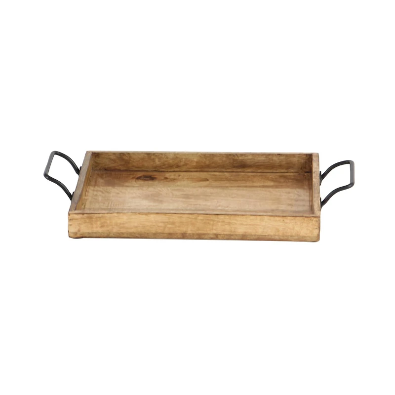 Rustic Brown Mango Wood Tray Set
