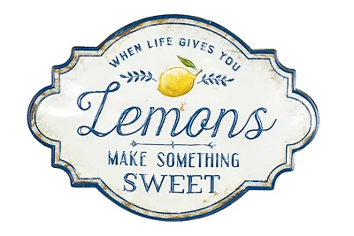 Hello Honey® 15" When Life Gives You Lemons Make Something Sweet Metal Wall Décor