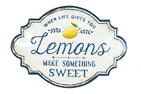 Hello Honey® 15" When Life Gives You Lemons Make Something Sweet Metal Wall Décor
