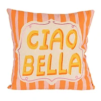 Hello Honey® 18" Orange & Yellow Ciao Bella Accent Pillow