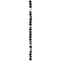 12 Pack:  Black & White Zebra Stone Round Beads, 8mm by Bead Landing™