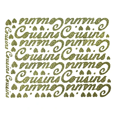 JAM Paper Cousins Gold Standard Script Stickers