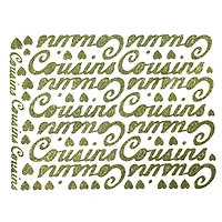 JAM Paper Cousins Gold Standard Script Stickers