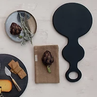 Hello Honey® 19.75" Black Avant-Garde Mango Wood Cheese & Cutting Board