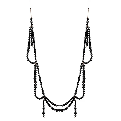 6ft. Black Wood Beaded Garland by Ashland®