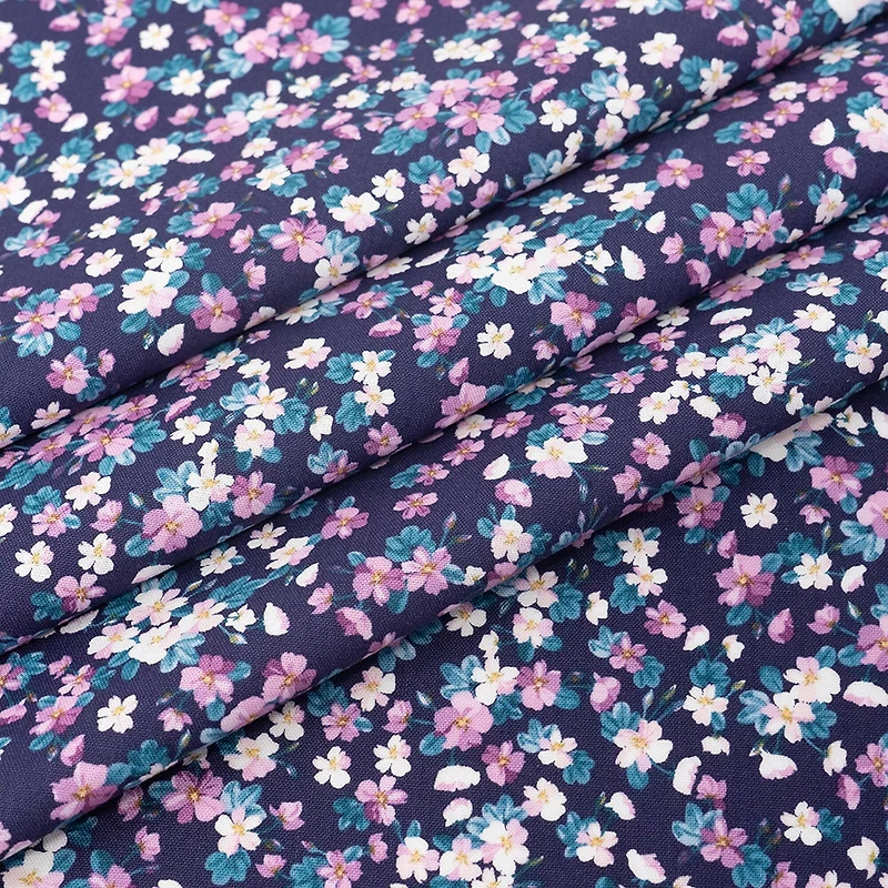 SINGER Spring Purple Floral Cotton Fabric Bundle