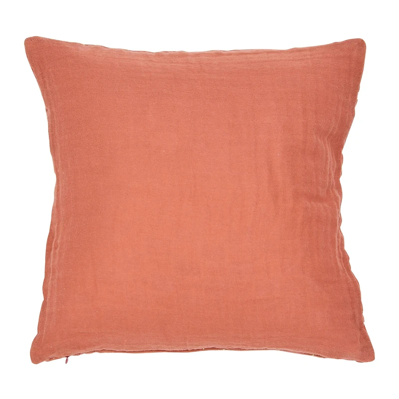 Hello Honey® Rose with Gold Foil Dots Double Cloth Pleated Cotton Pillow