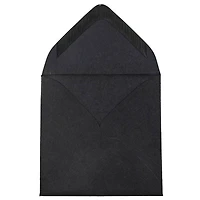 JAM Paper 3" Square Black Linen Invitation Envelopes, 25ct.